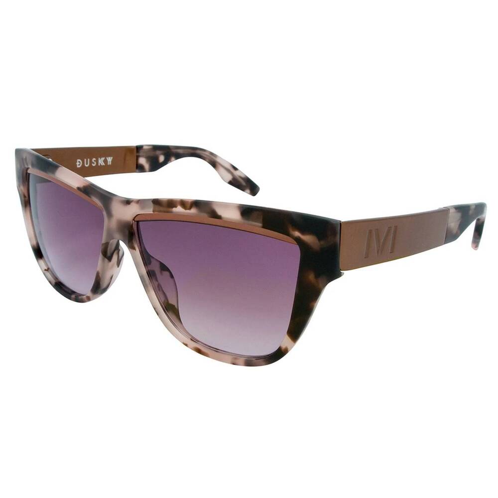 NEW IVI VISION women's dusky sunglasses in matte mauve tortoise / rose gradient